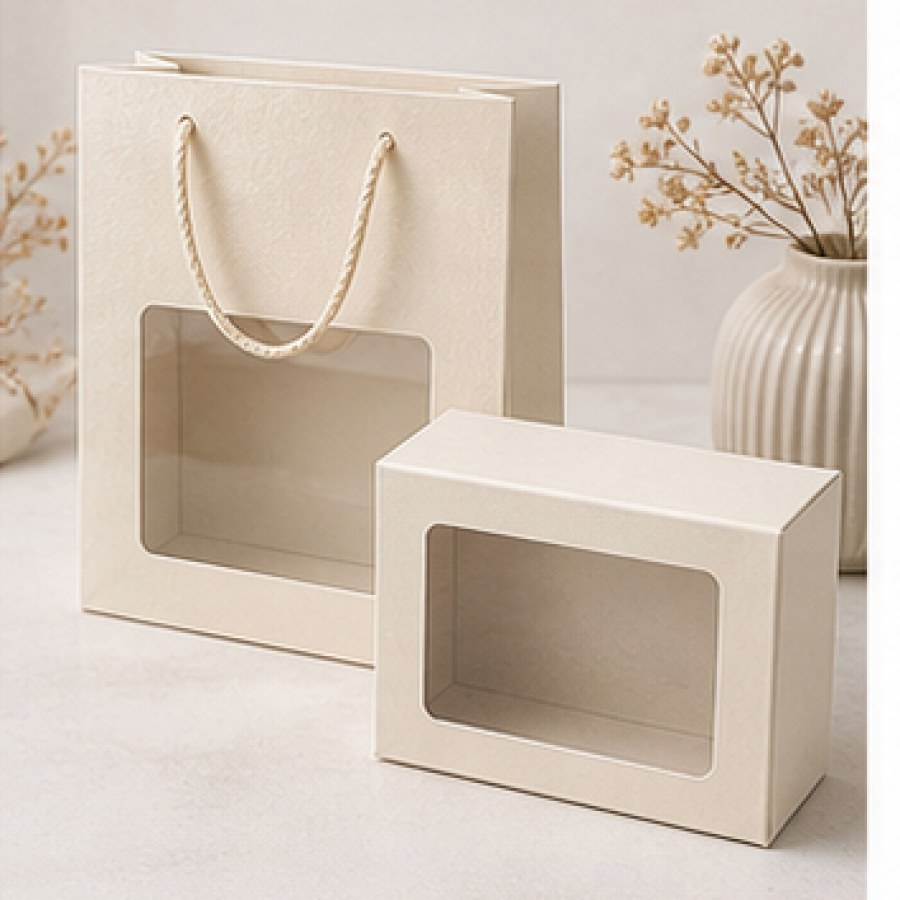 Hộp - túi quà tặng cửa sổ mica